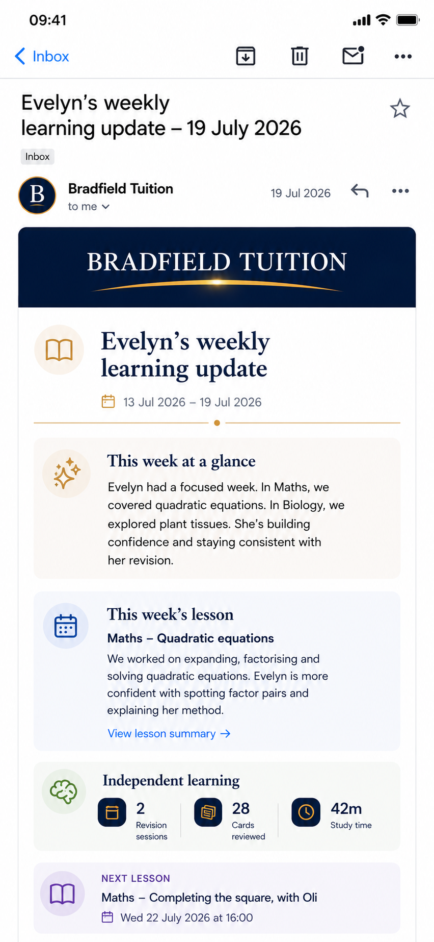 Evelyn’s weekly learning update
